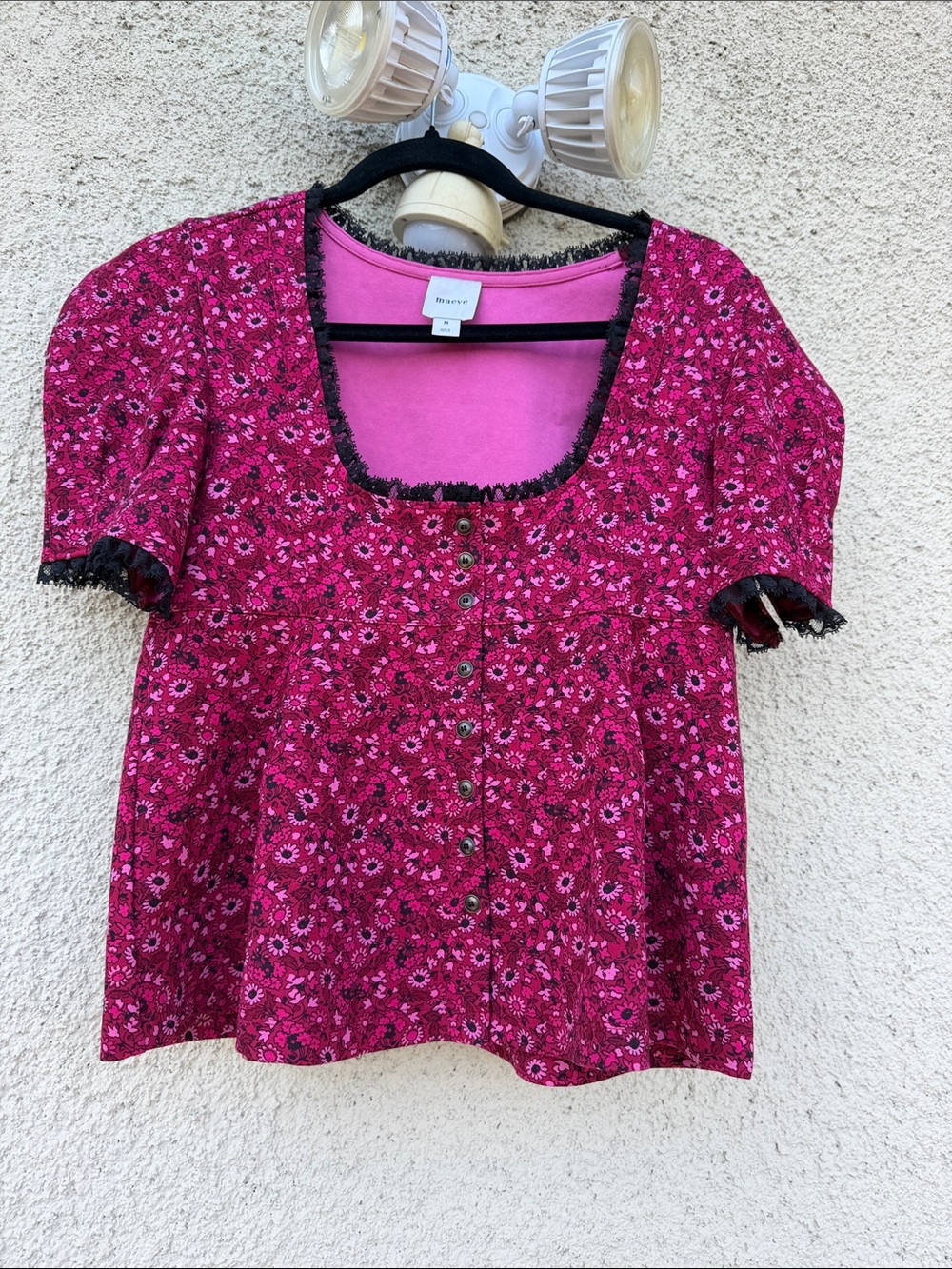 NWOT Maeve by Anthropologie Floral Puff Sleeve Blouse